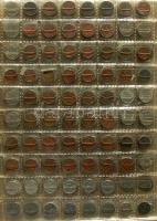 Ausztria / Vegyes ezüst- és fémpénz gyűjtemény albumban, sorba rendezve 307db különféle érmével és k...