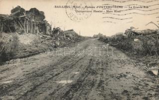 Bailleul Main street, ruins after bombing (EK)