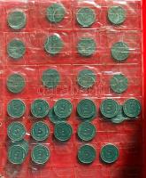 Német Birodalom / Vegyes ezüst- és fémpénz gyűjtemény 2db albumban, sorba rendezve 709db különféle é...