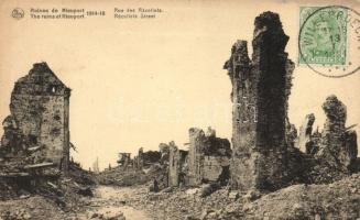 Nieuport Récollets street, ruins after bombing (EK)