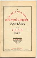 1939 A Katolikus Népszövetség naptára 160p