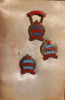 ~1960. "Kisipari Szövetkezet Kiváló Dolgozója" zománcozott kitüntetés + 3db hozzá tartozó ...