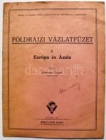 1934 Schlosser József: Földrajzi vázlatfüzet II. Európa és Ázsia. 20p.