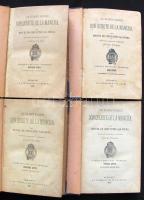 Cervantes: Az elmés nemes don Quijote de la Mancha I-IV. kötet, Kisfaludy-Társaság, Atheneum nyomda,...