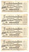 cca 1850 Bécsi nyakkendőgyár reklámcédula 4 db / Wien tie-factory 4 advertising cards