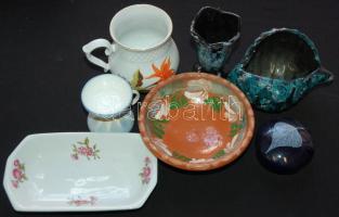 Vegyes kerámia és porcelán tétel jobb darabokkal