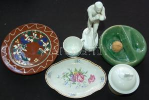 Vegyes kerámia és porcelán tétel jobb darabokkal