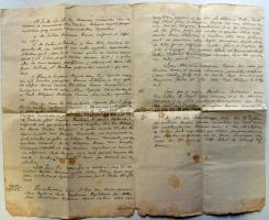 1788 Jablonczy Gábor Kassai jegyző által írt és szignált latin nyelvű irat az egyesült Abaujvári és ...