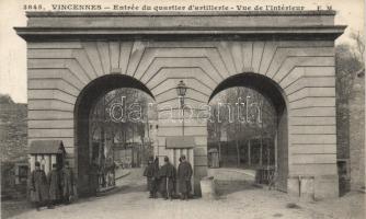 Vincennes entrance of the artillery area