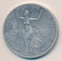 Ausztria 1908. 5K Ag "Jubileum" T:3 Austria 1908. 5 Corona Ag "Jublilee" C:F