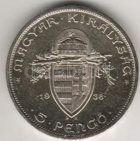 1938. "Szt. István" 5P ezüst T:1/2