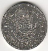 1892KB. 1Ft "Fiumei címer" ezüst T:3/4+