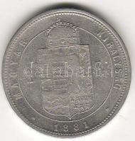 1881KB. 1Ft ezüst T:3/4