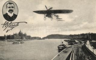 Budapest Blériot repülőgépével (EK)
