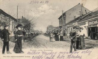 Szolnok Gorové utca Schwarz Manó kereskedése, kollázs (EK)