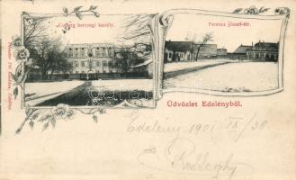 Edelény Coburg hercegi kastély és a Ferenc József tér