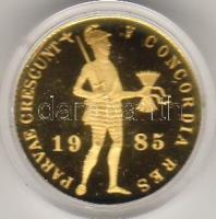 Hollandia 1985. 1 Ducat arany 3,494g hozzávaló díszcsomagolásban, tanúsítvánnyal T:PP
