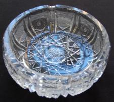 Nagyméretű ólomkristály hamutál / Crystal ashtray d: 15cm