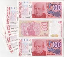 Argentína 1985-90. 100A (20x) egymás utáni sorszámok T:I