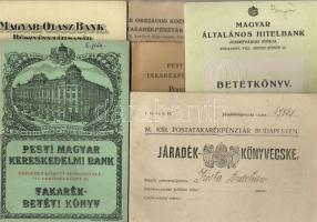 1915-1941. 6 klf jó állapotban lévő takarékbetétkönyv