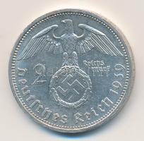 Német 3. Birodalom 1939A 2M Ag "Hindenburg" T:2 German Third Reich 1939A 2 Marks Ag "Hindenburg" C:XF