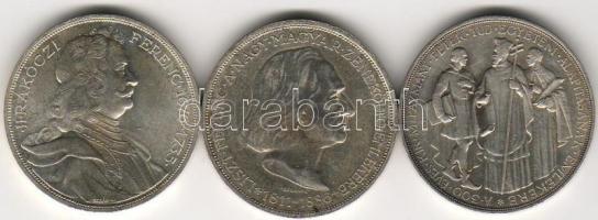 1935-36. "Pázmány" sor 3klf 2P ezüst T:1/2+! Extrém jó állapotban, ritka!