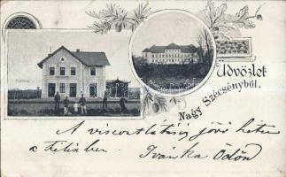 Nagyszécsény vasútállomás és Pulszky-kastély (b)