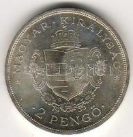 1935. "Rákóczi" 2P ezüst T:1/2+! Extrém jó állapotban, ritka!
