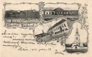 Zsibó with railway station