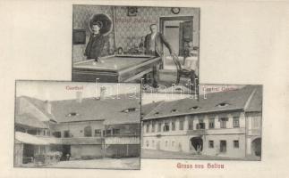 Nagydisznód, Heltau Central Hotel, billiard room interior