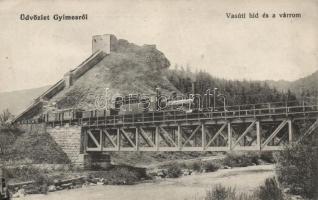 Gyimes railway bridge, castle ruins (b)