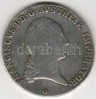 Ausztria/ magyar verdejel 1823G II. Ferenc Thaler ezüst T:3/4+ pici ph. R!