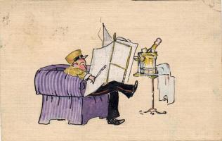 1923 Szabó Károly által készített kadétos képeslap