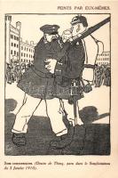 Peints par Eux-Memes, Sans Commentaires / No comment, WWI German military propaganda, caricature; Simplicissimus s: Theny