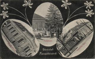 Mercifalva with post office and the shop of Tenfel (EK)