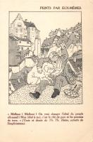 German peace propaganda, caricature, graphics from the Simplicissimus, s: Th. Heine (EK)