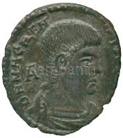 Római Birodalom / Trier / Magnentius 350-353. Maiorina Br (21.5mm/3.12g) T:2- Roman Empire / Trier / Magnentius 350-353. Maiorina Br "DN MAGNENTIVS PF AVG ("A" behind bust) / VICTORIAE DD NN AVG ET CAE / VOT-V-MVLT-X / TRP" (21.5mm/3.12g) C:VF RIC 315.