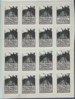 1914 Nemzeti Osztrák és Magyar Méhészek vándorgyűlése és kiállítása levélzáró teljes ív zöld színben