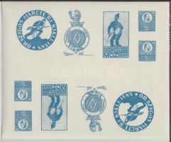 1915  2x5db klf levélzáró teljes ív