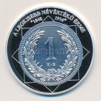 DN "A magyar nemzet pénzérméi -  A legkisebb névértékű érme 1848-1916." Ag (0,999) emlékér...