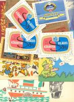 17db sörcímke és pár reklám képeslap a szocializmus időszakából