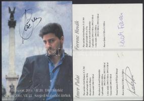 Pulai Imre, Novák Ferenc kajakozók és José Cura operaénekes aláírása 2db nyomtatványon