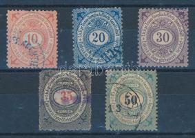 DDSG csomag ellenőrzési bélyegek, 5 klf / DDSG shipping company parcel control stamps 5 different
