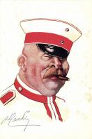 Anti-German propaganda, the type Boche, artist signed (fl)