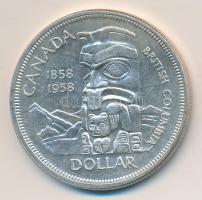 Kanada 1958. 1$ Ag "Brit-Kolumbia-Totemoszlop" T:2 Canada 1958. 1 Dollar Ag "British Columbia-Totem Pole"