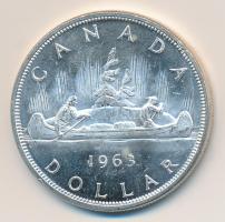 Kanada 1963. 1$ Ag "Kenu" T:2 Canada 1963. 1 Dollar Ag "Canoe" C:XF