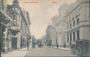 Kassa Kossuth street, with the press of Vitéz, Divald