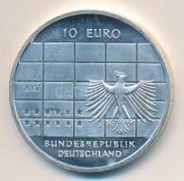 Németország 2007J 10€ Ag "50 éves a Német Szövetségi Bank" T:PP tanúsítvánnyal Germany 2007J 10 Euro Ag "50th Anniversary-Deutsche Bundesbank" C:PP