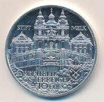 Ausztria 2007. 10€ Ag "Melki Apátság" T:BU tanúsítvánnyal Austria 2007. 10 Euro Ag "Melk Abbey" C:BU