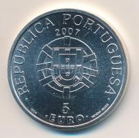 Portugália 2007. 5€ Ag "Babérerdő" T:BU tanúsítvánnyal Portugal 2007. 5 Euro Ag "Laurissilva Forest C:BU